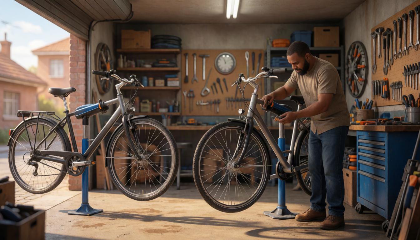 Bicycle repairs with clear service steps